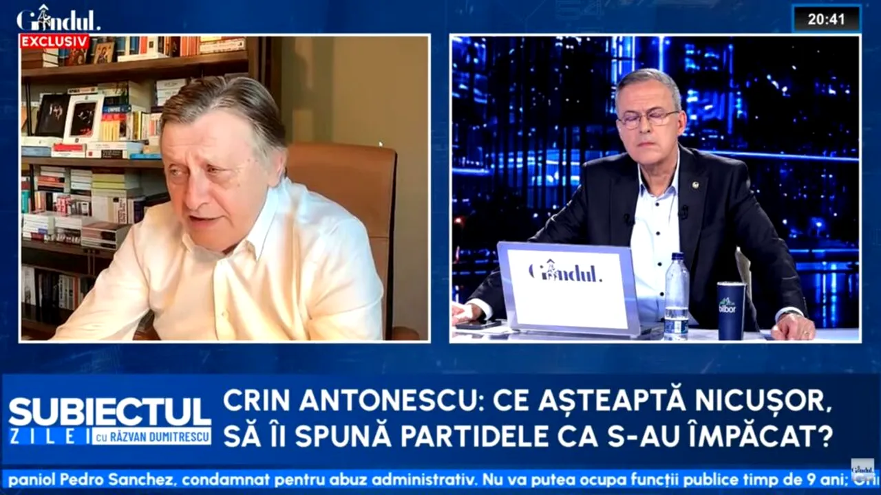 Crin Antonescu, despre criza politică: Cele două condiții pe care le-a fixat președintele i-au îngustat câmpul deciziei