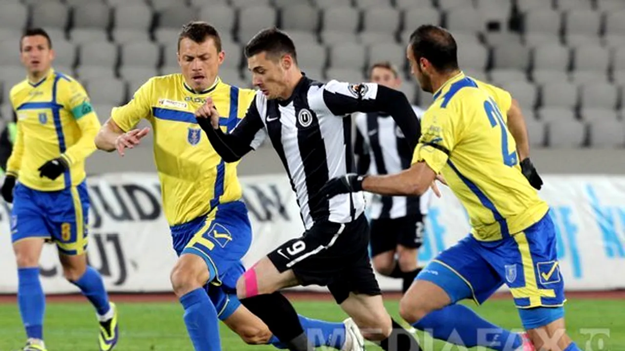 LIGA I: Universitatea Cluj - Corona Braşov, scor 3-2