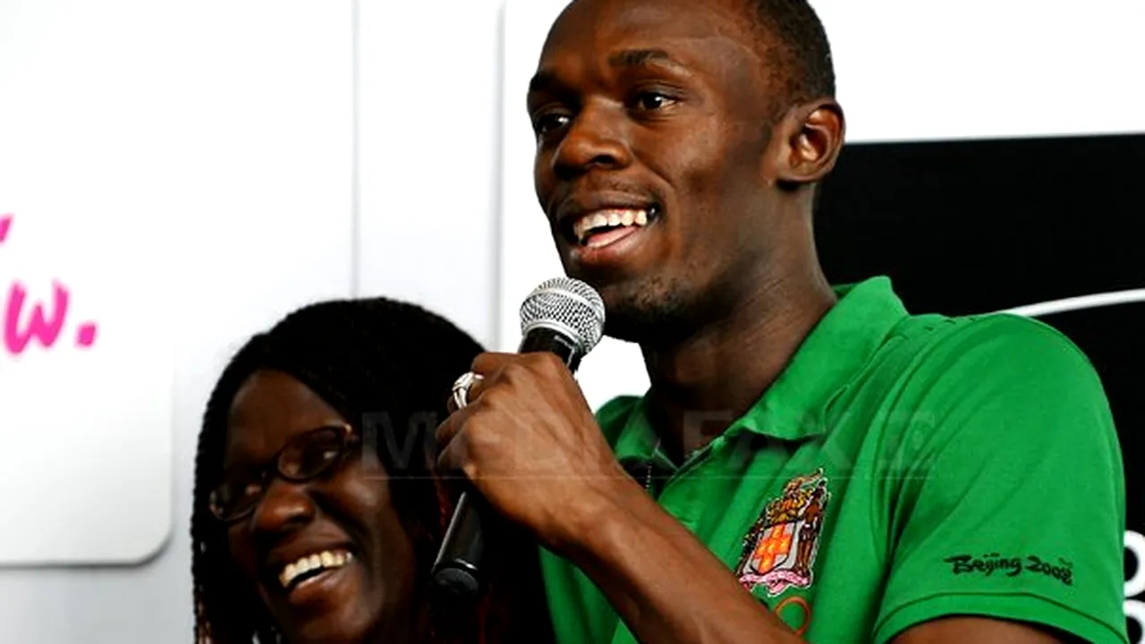 Usain Bolt va stabili recorduri daca va munci mult şi îşi va asculta mama