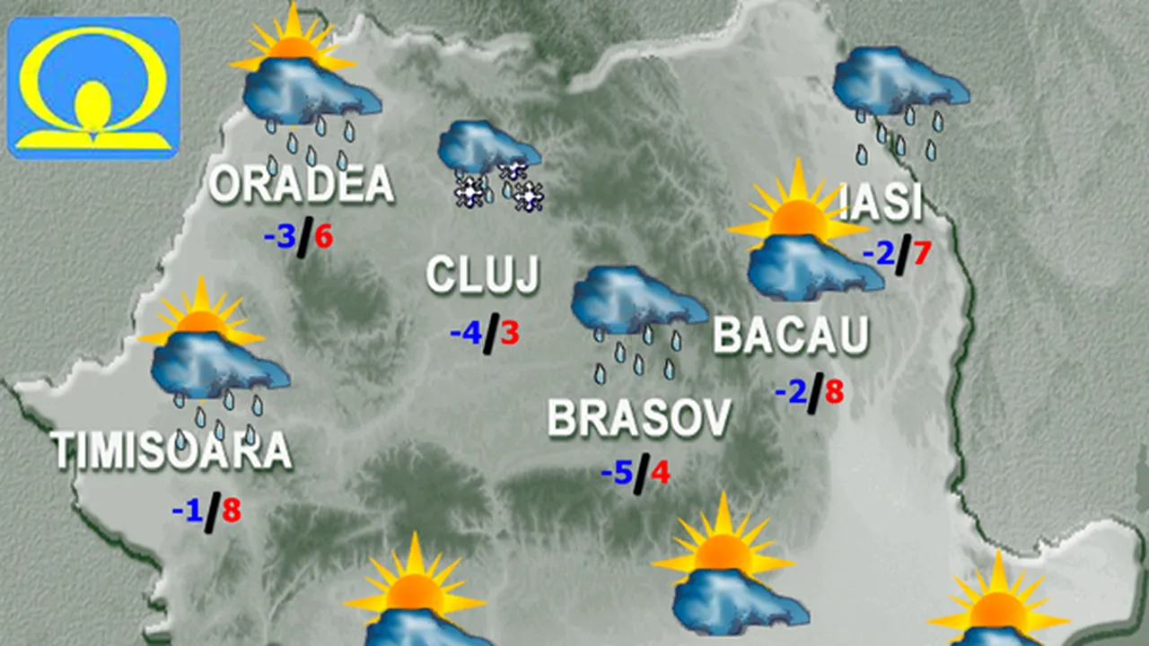 PROGNOZA METEO: Cum va fi vremea vineri în ţară şi la Bucureşti