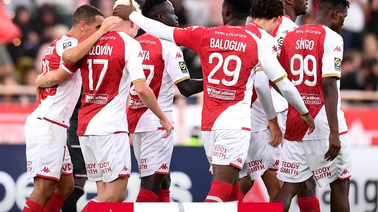 Monaco a revenit de la 0-1 în faţa echipei lui Boloni şi a urcat pe primul loc în Ligue 1
