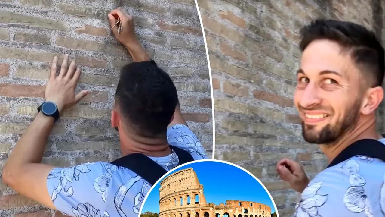 Un turist care a sculptat pe peretele Colosseumului se scuză că nu ştia cât de vechi e monumentul