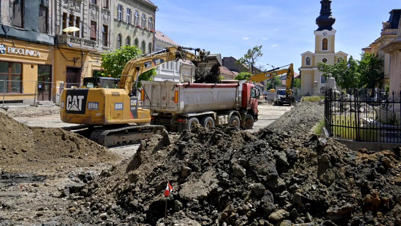 Zona istorică a Timișoarei se schimbă: lucrări pe șantierul „Regenerare Urbană Zona Piața Traian”