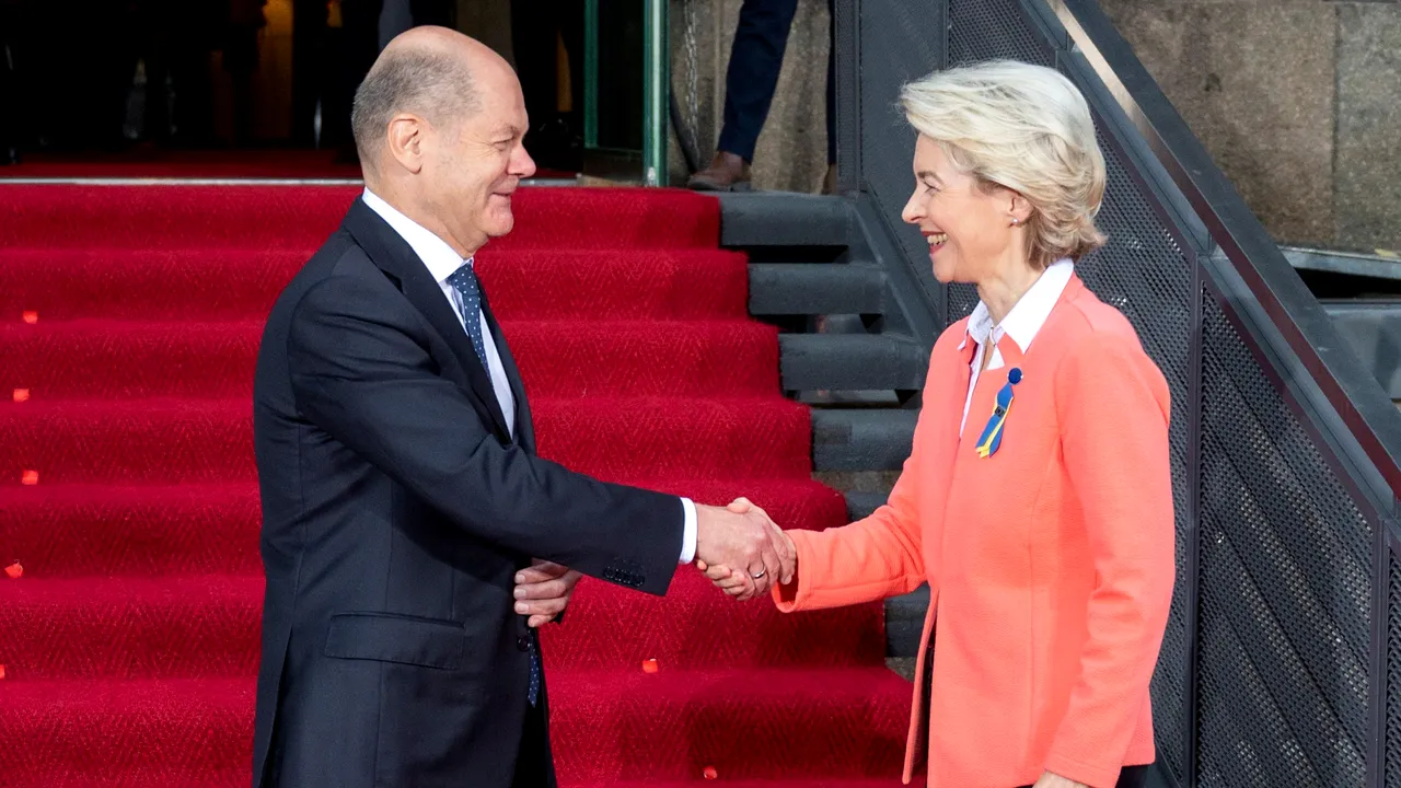 Olaf Scholz şi Ursula von der Leyen cer angajamente la nivel mondial pentru reconstrucţia Ucrainei