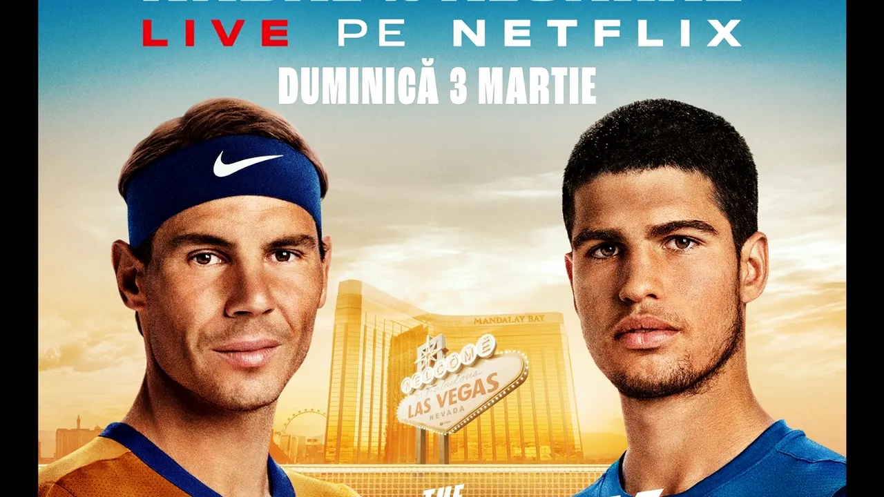 Nadal şi Alcaraz joacă un demonstrativ la Las Legas, în luna martie