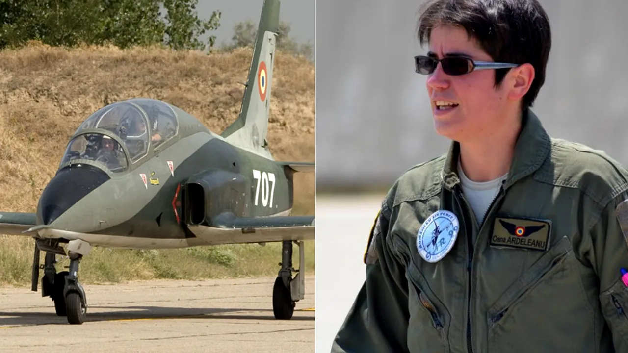 Premieră în Forţele Aeriene Române: Căpitanul Andreea Oana Ardeleanu, prima femeie pilot instructor pe avion cu motor cu reacţie 