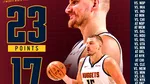 Sârbul Nikola Jokic își mărește recordul de triple-double în sezonul din NBA cu o performanță uriașă