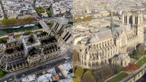 Peisaj SFÂŞIETOR: Fotografii DRAMATICE, făcute de la înălţime, arată daunele suferite de Catedrala Notre-Dame | FOTO
