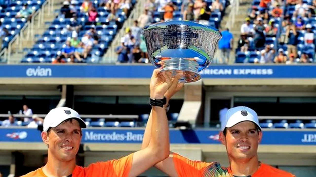 Mike şi Bob Bryan, prima pereche din istorie care se impune la toate turneele Masters într-un an