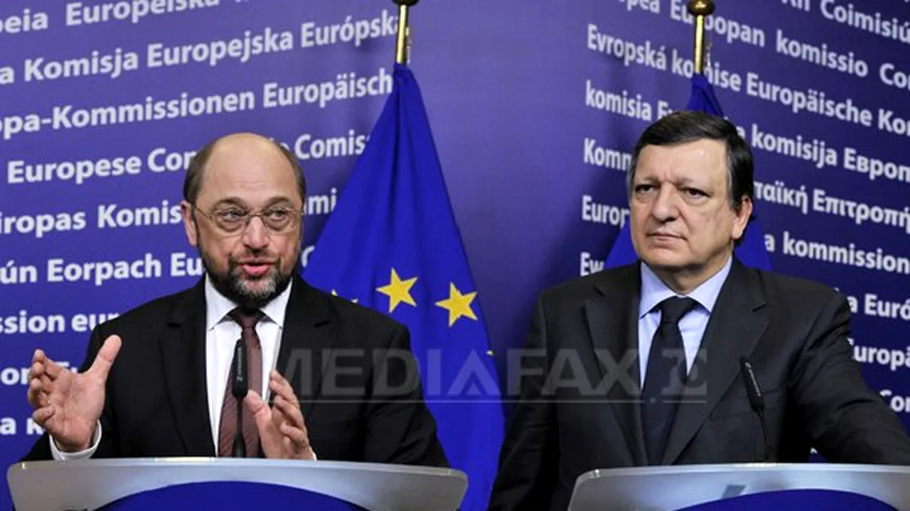 Barroso şi Schulz vin la Bucureşti pentru a discuta cu autorităţile române despre fondurile UE