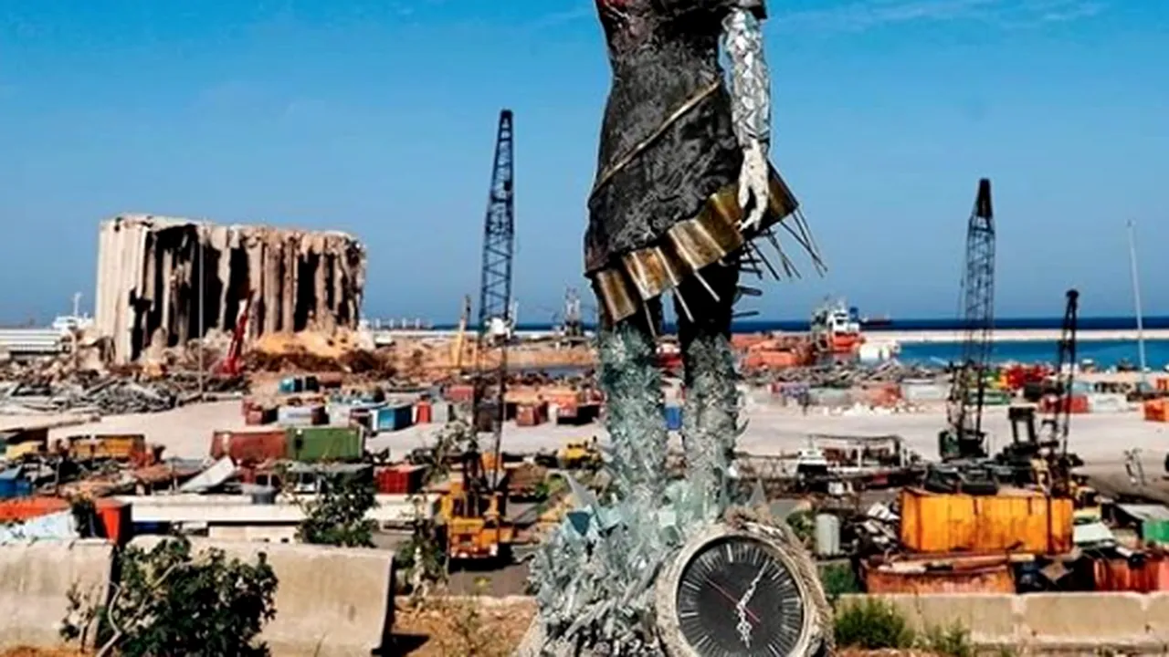 Simbolul speranţei din Beirut. Statuia unei femei a fost construită din rămăşiţele de după explozia din august 