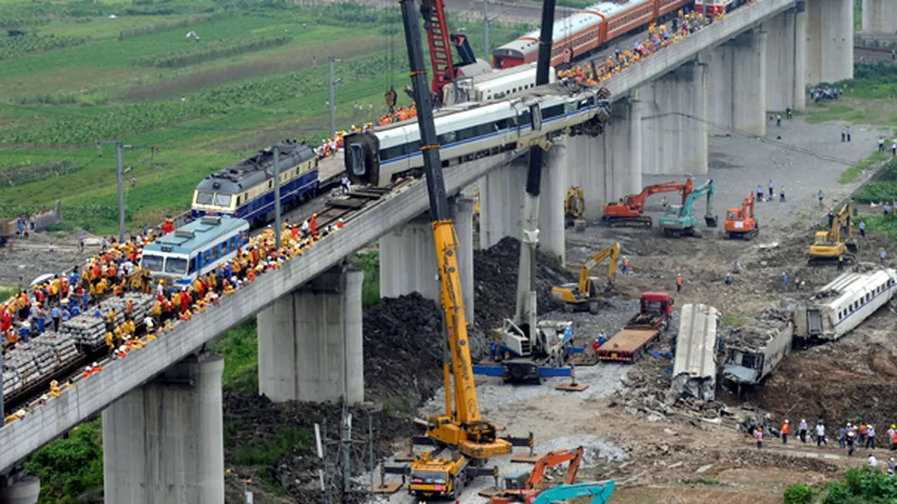 Care este cauza accidentului feroviar produs în China, soldat cu 39 de morţi