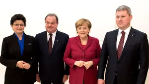 O delegaţie a PDL condusă de Blaga şi Predoiu s-a întâlnit cu Angela Merkel la Berlin - FOTO
