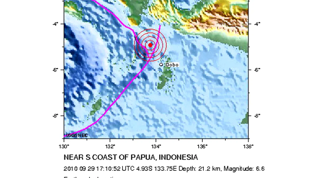 Cutremure cu magnitudinea de 6,6 şi 7,2 în Indonezia. S-a emis alertă de tsunami
