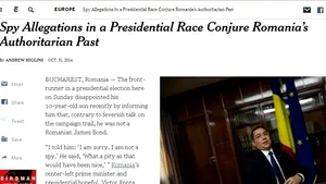 New York Times relatează despre acuzaţiile de spionaj din campania prezidenţială din România