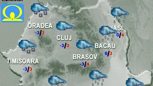 PROGNOZA METEO: Precipitaţii în toate regiunile. Care vor fi temperaturile marţi şi miercuri în ţară şi în Bucureşti