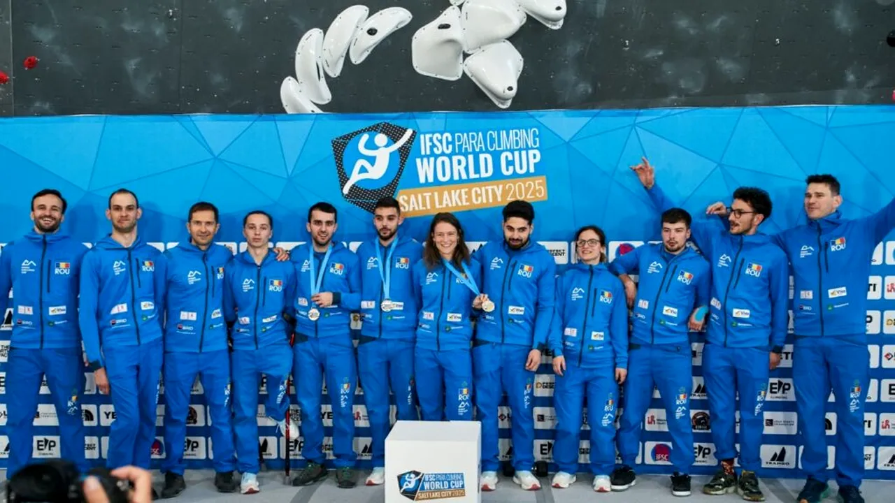 Aur si argint pentru sportivii români la Cupa Mondială de Paraclimbing din Statele Unite