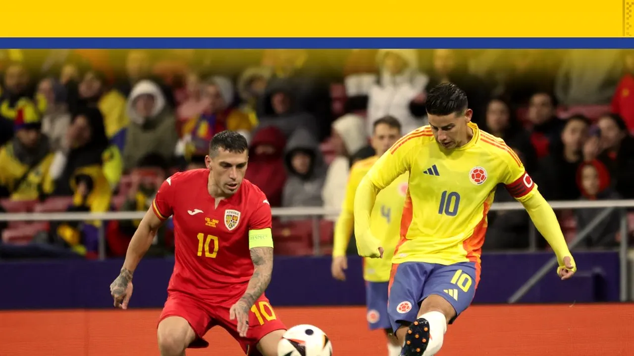 România a fost învinsă de Columbia în amicalul de gală de la Madrid. Tricolorii au marcat două goluri pe final de meci