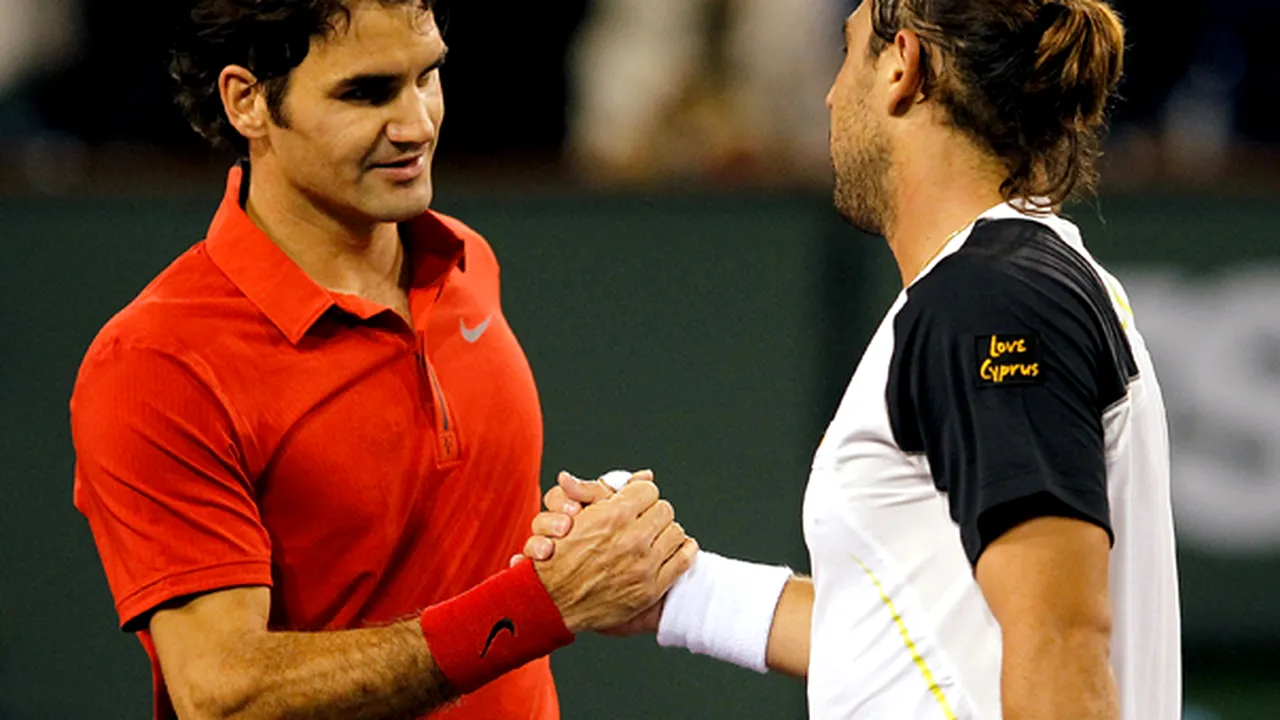 Federer, eliminat de Baghdatis în turul trei la Indian Wells - VIDEO