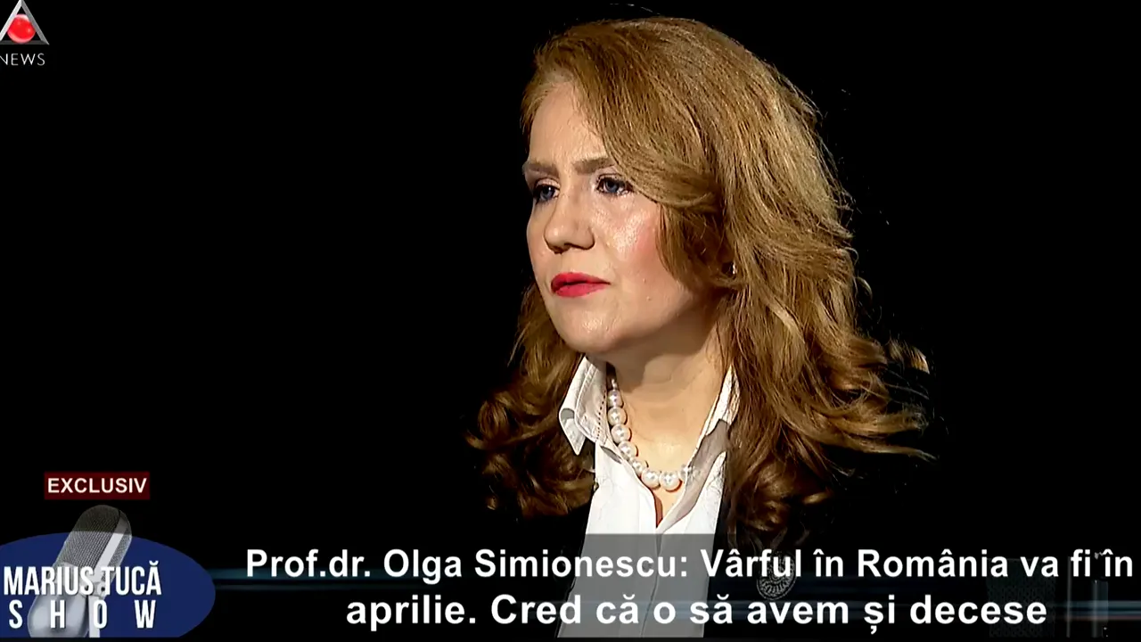 VIDEO Ediţie specială „Marius Tucă Show”. Prof.dr. Olga Simionescu: Teoria cu S şi L e una simplistă / Despre Italia: A fost o populaţie îmbătrânită şi nu s-a făcut o izolare a zonei Lombardia. La noi măsurile au fost luate imediat