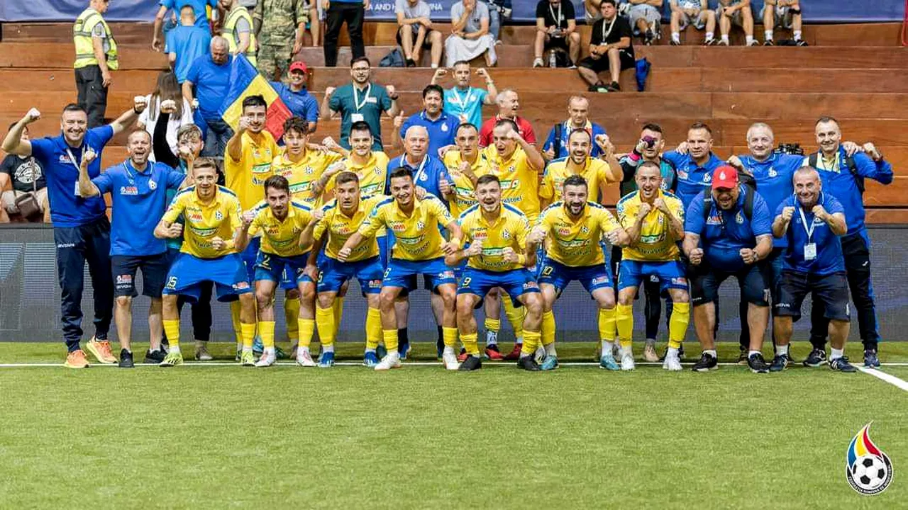 Naţionala de minifotbal a României s-a calificat în semifinalele Campionatului European 