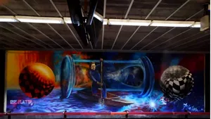 GALERIE FOTO-VIDEO. Cel mai medaliat bărbat din istoria României la JO, comemorat printr-un mural la metrou