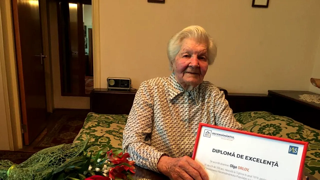 Povestea celei mai vârstnice persoane recenzate din Bucureşti. Olga Orlov are 103 ani şi locuieşte în Sectorul 6

