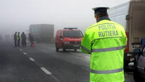 Două accidente în lanţ pe DN 1 - 15 autovehicule avariate