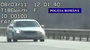 Bucureştean prins pe A1 conducând cu 186 km/oră