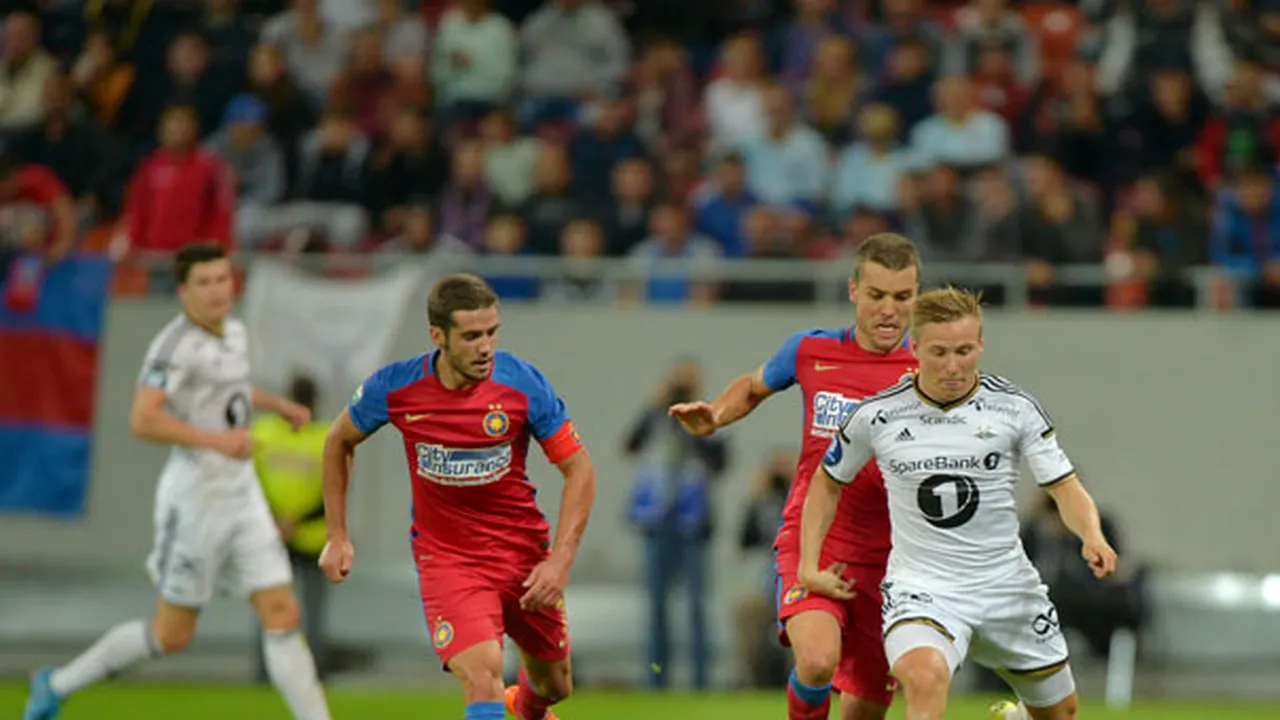Steaua a fost învinsă de Rosenborg, scor 0-3, în prima manşă a play-off-ului Ligii Europa
