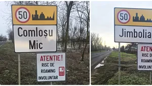 Șoferi avertizați asupra riscului de roaming involuntar. Panouri amplasate pe șosele