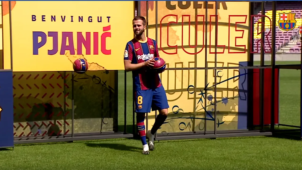 Barcelona şi-a prezentat oficial cel mai scump transfer al verii. Miralem Pjanic a ajuns pe Camp Nou