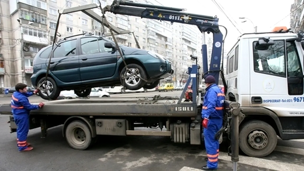Ridicarea maşinilor parcate neregulamentar în Capitală: DATA la care măsura ar putea intra în vigoare 