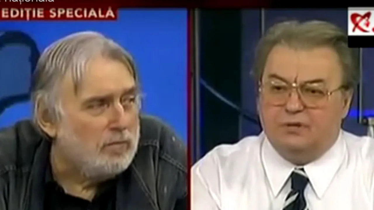 CLIP de colecţie: Vadim Tudor şi Adrian Păunescu, discuţie la un talkshow cu puţin timp înainte ca Păunescu să moară: 