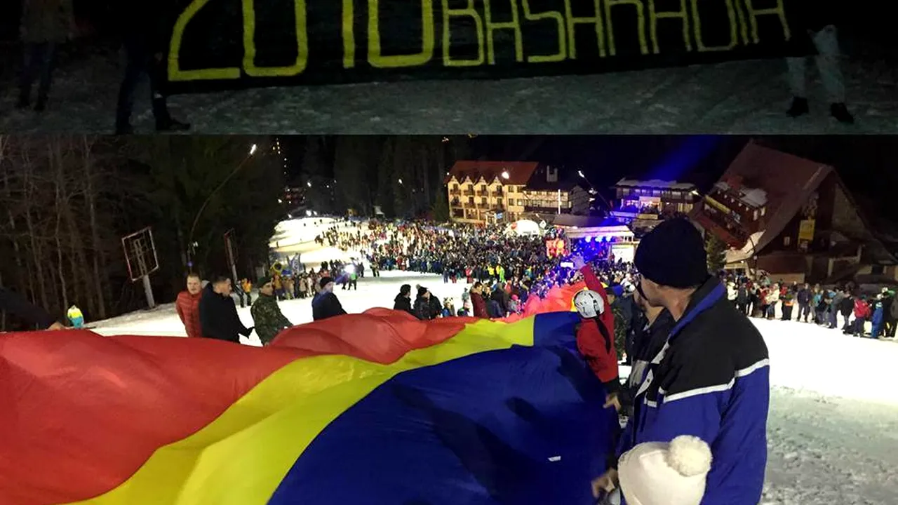 Uniţi de TRICOLOR. Un steag românesc a fost întins peste malurile Prutului | VIDEO