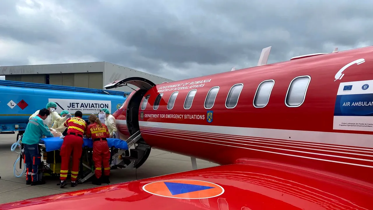Un pacient ucrainean rănit în război a fost transferat din Polonia în Olanda cu o aeronavă SMURD