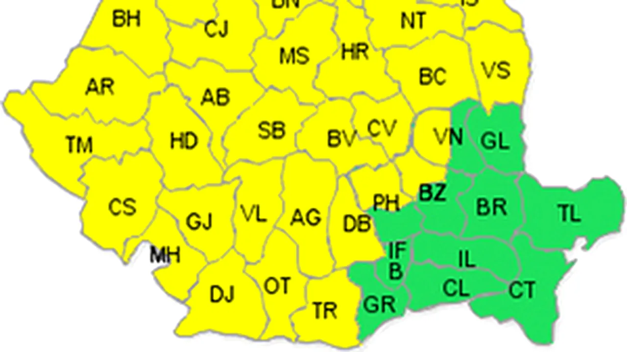 Romanian Meteorologists Issue Code Yellow Warning For Rain, Storm