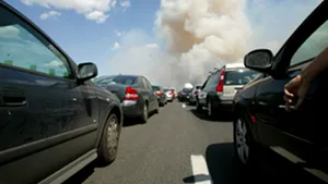 Traficul rutier pe A1, întrerupt din cauza unui incendiu, a fost reluat