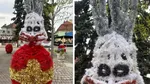 Iepurași horror amplasați în centrul Municipiului Baia Mare aprind spiritele printre localnici / „Te doare mintea cum arată”