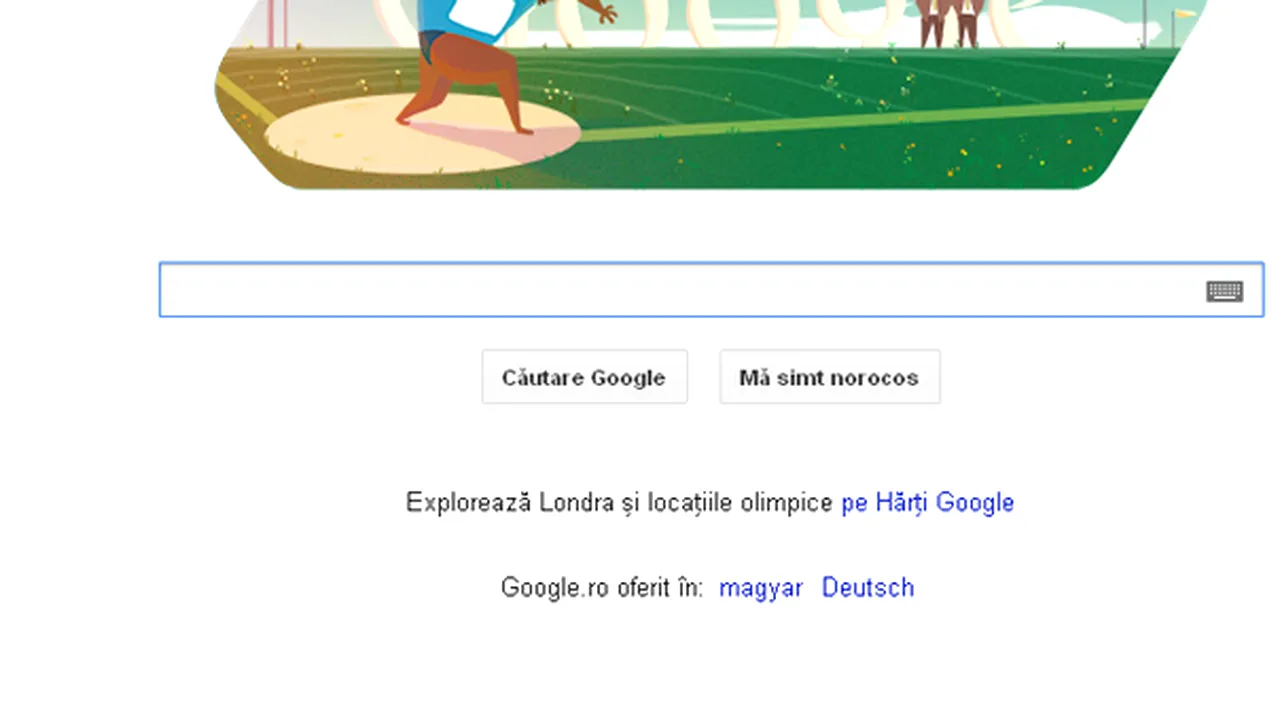 Google şi-a schimbat logoul pentru a promova proba aruncării greutăţii la Jocurile Olimpice