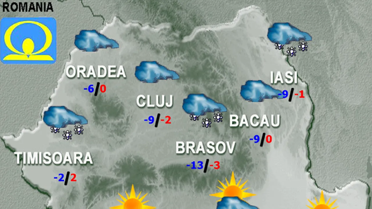 PROGNOZA METEO: Vremea va fi rece în cea mai mare parte a ţării. Ce temperaturi vor fi în următoarele zile