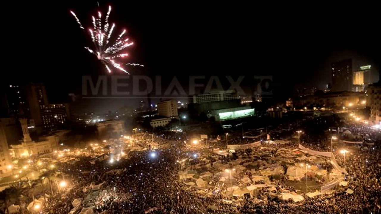 Cum au sărbătorit egiptenii demisia lui Hosni Mubarak - VIDEO, GALERIE FOTO