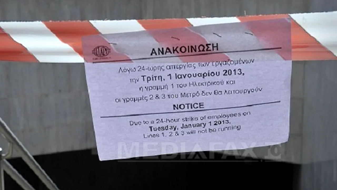 Grevă la metroul din Atena, în prima zi a anului