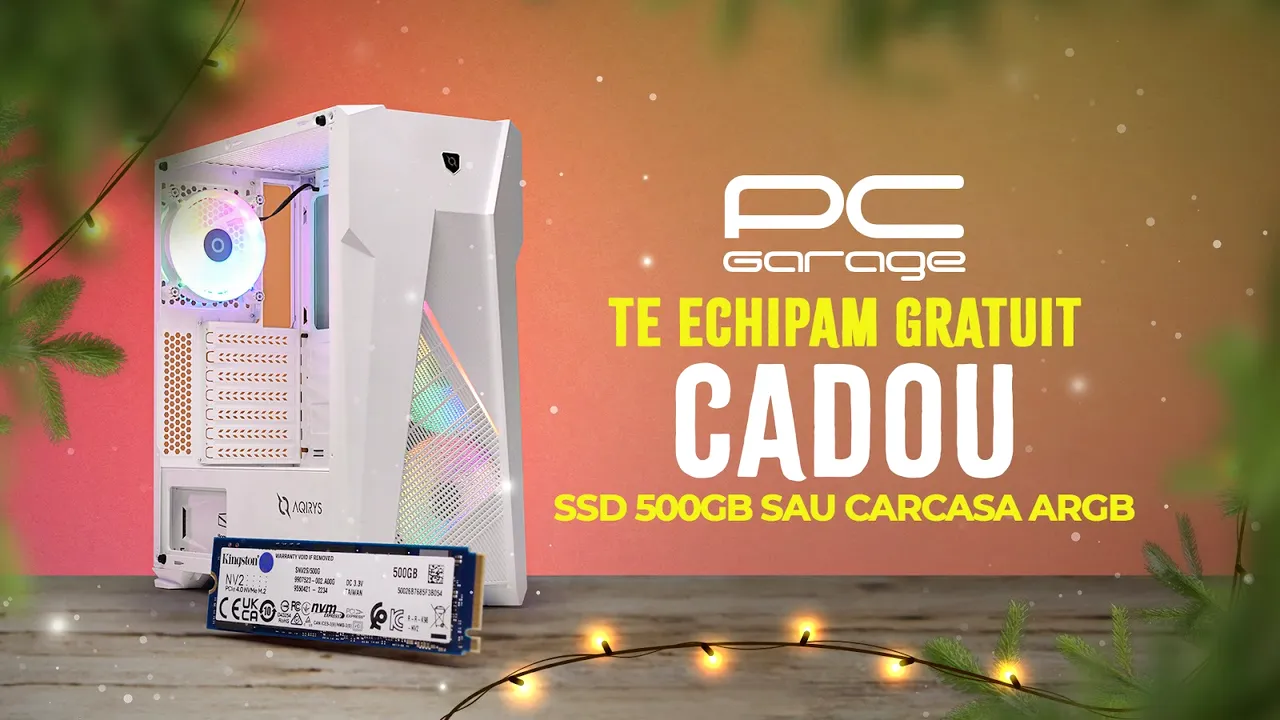 PC Garage iţi oferă cadou un SSD M.2 NVMe sau o carcasă ARGB