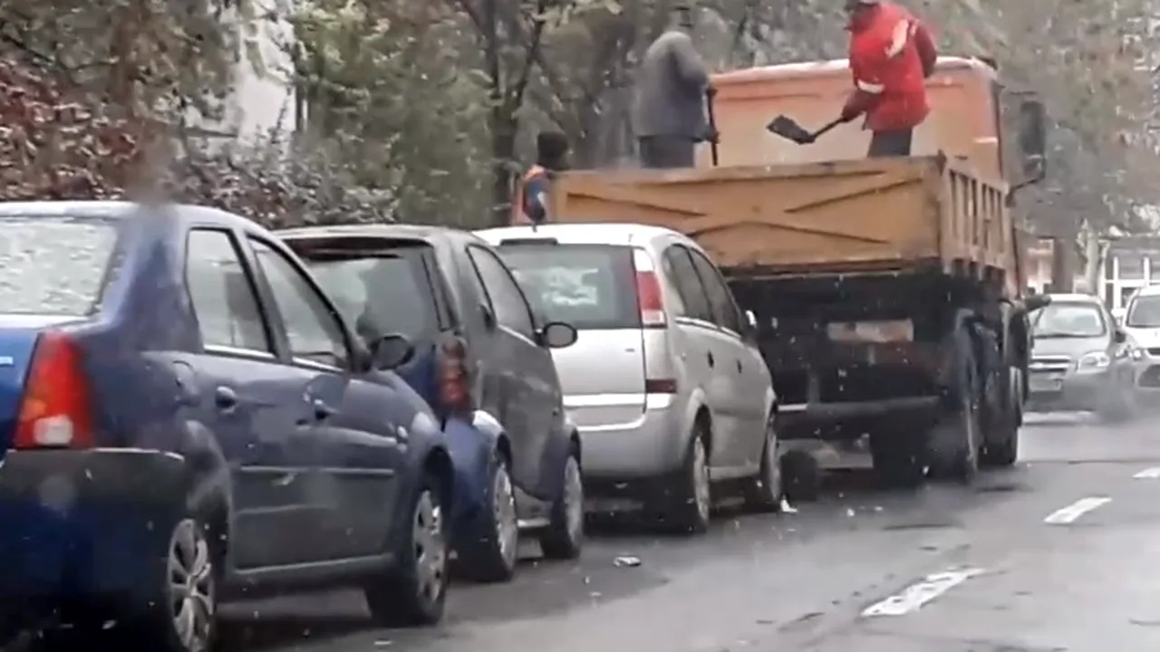 Paradox românesc: Asfaltare pe ninsoare, la Galaţi/ 