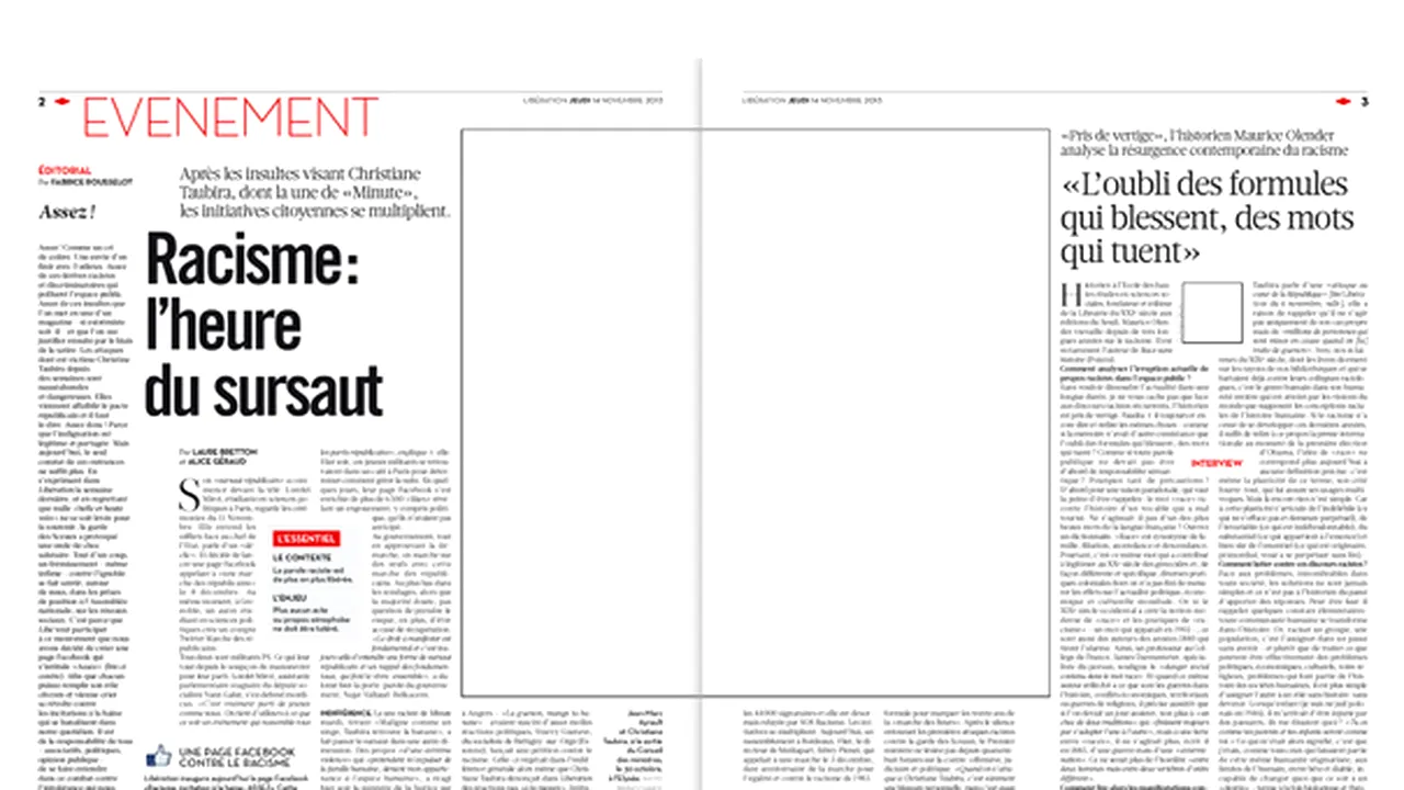 Ziarul Libération a eliminat fotografiile din paginile sale pentru a sublinia importanţa imaginilor