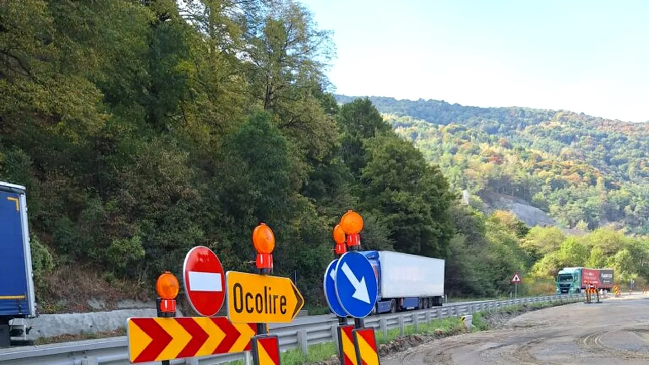 Schimbare importantă pentru șoferii care merg pe Valea Oltului. Traficul pe DN7, deviat până la sfârșitul anului