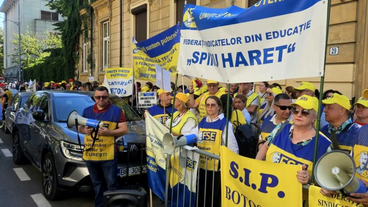Sindicaliștii din Educație protestează miercuri în Capitală
