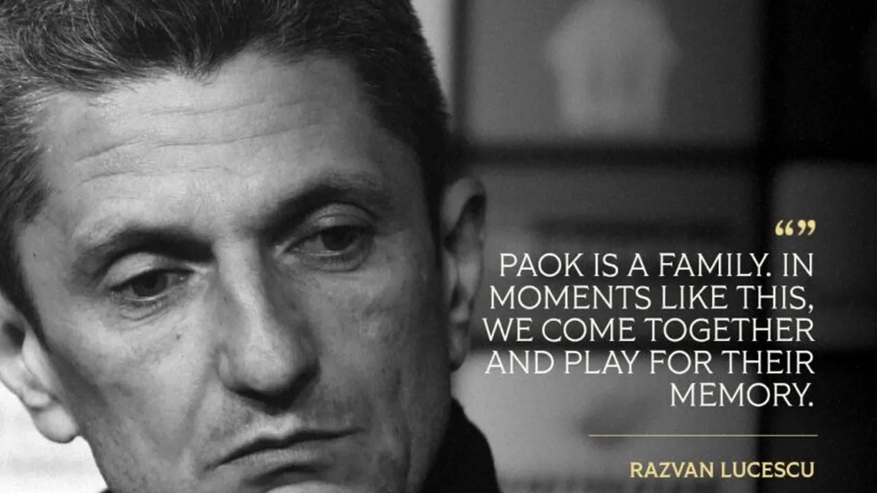 PAOK, în fața meciului cu Lyon, după tragedia din Timiș. Răzvan Lucescu: Jucăm în memoria lor