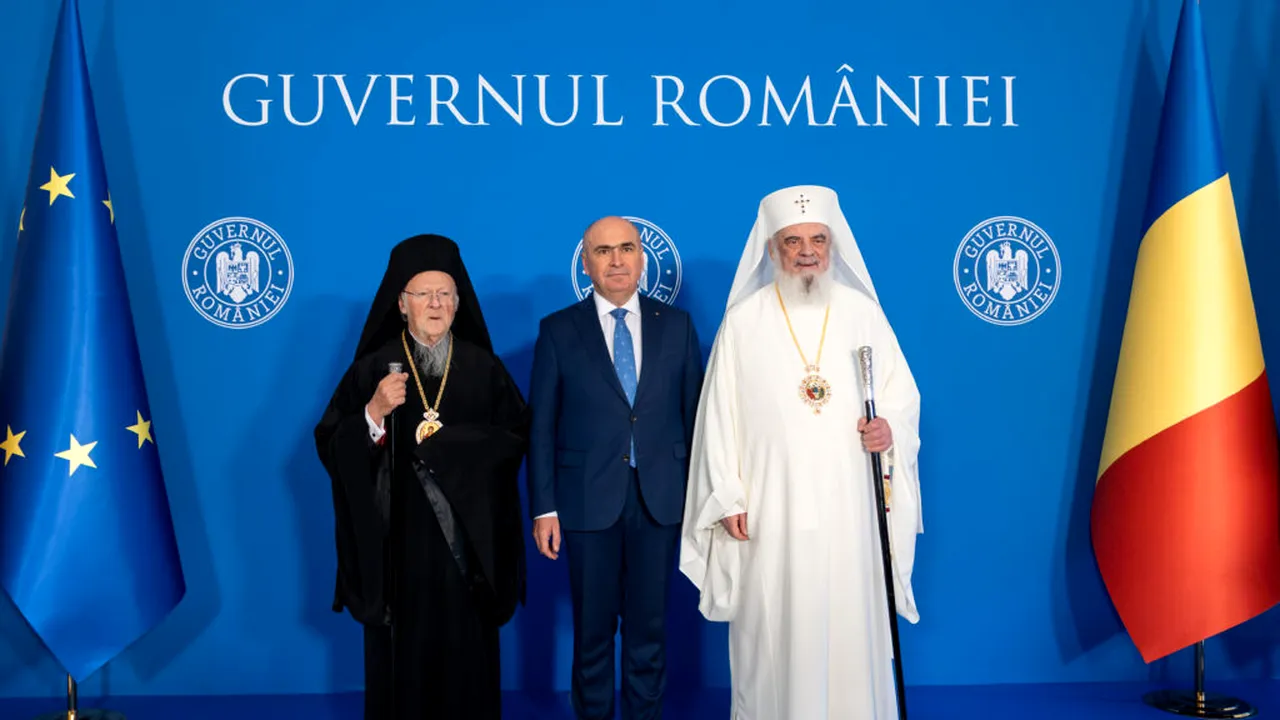 Premierul Ilie Bolojan s-a întâlnit la Palatul Victoria cu Patriarhul Ecumenic Bartolomeu I și Patriarhul Daniel
